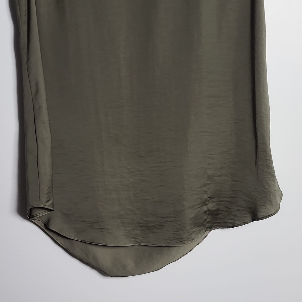 CABI Cinch Blouse Olive Green Sleeveless Tie Front Blouse Size Small - Picture 9 of 15